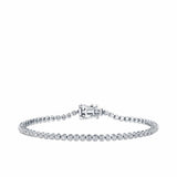 1.00ct TW Lab-Grown Diamond Tennis Bracelet in 9ct White Gold