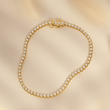 1.00ct TW Lab-Grown Diamond Tennis Bracelet in 9ct Yellow Gold