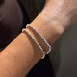 2.00ct TW Lab-Grown Diamond Tennis Bracelet in 9ct Yellow Gold