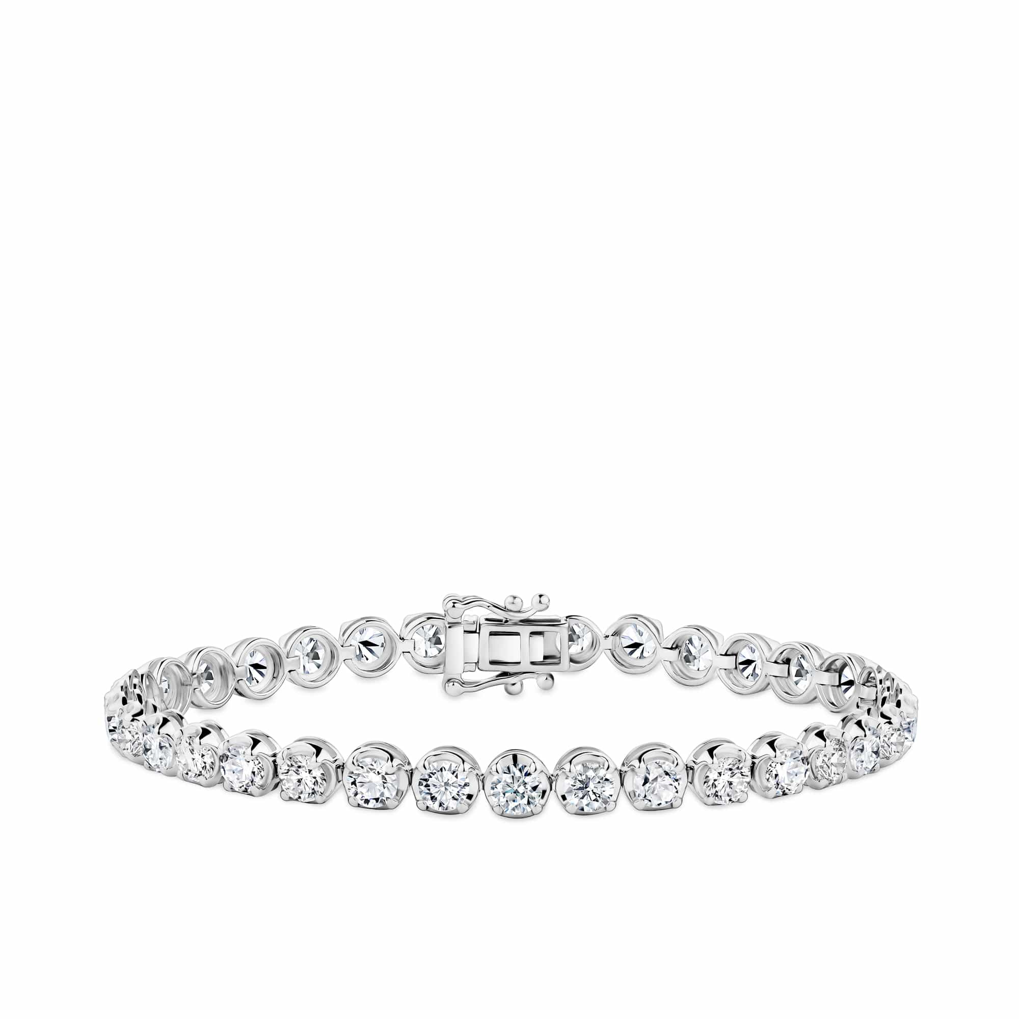 7.00ct TW Lab-Grown Diamond Tennis Bracelet in 18ct White Gold