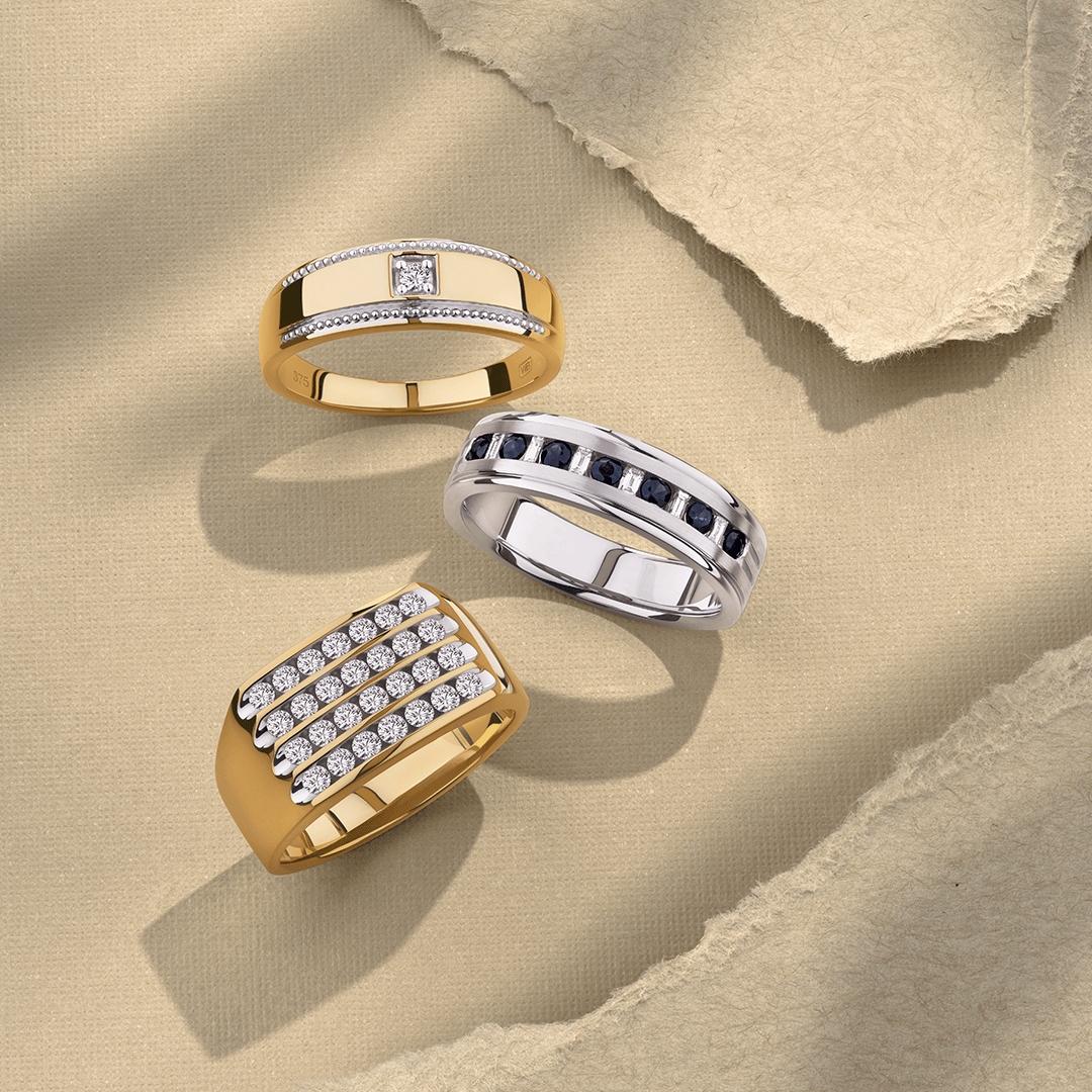 Men's 1ct TW Diamond Band in 9ct Yellow Gold