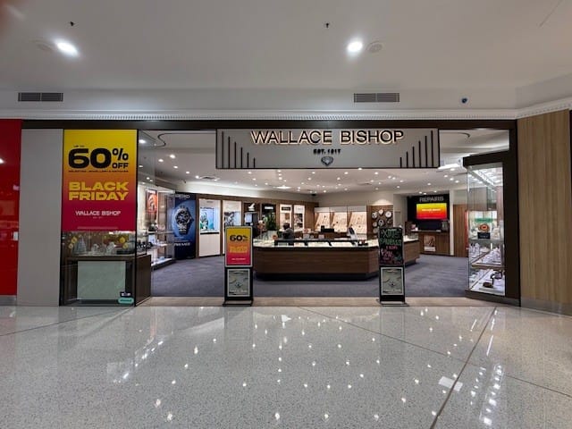Wallace Bishop store interior in a shopping mall