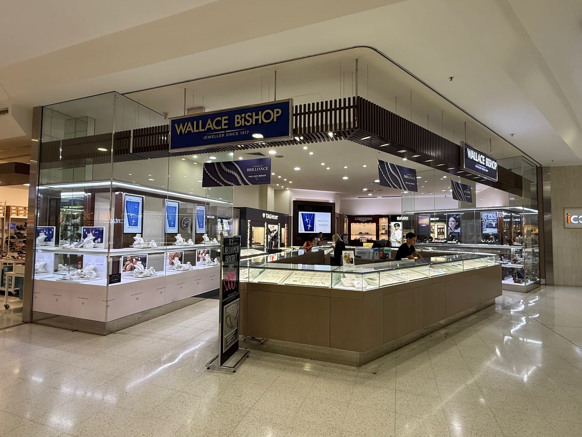 Wallace Bishop jewellery store in a shopping mall
