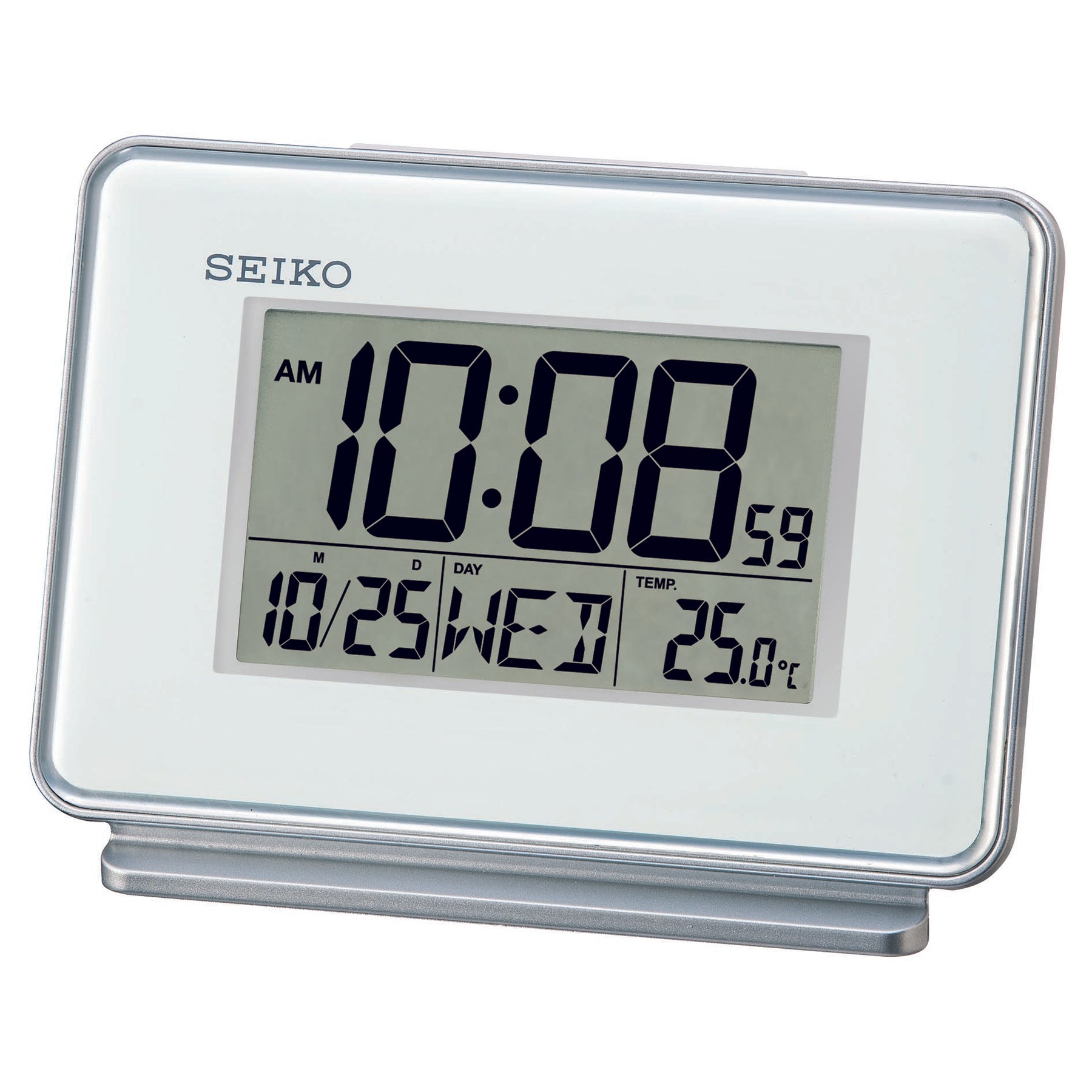 Seiko Rectangular Digital Alarm Clock QHL068-W