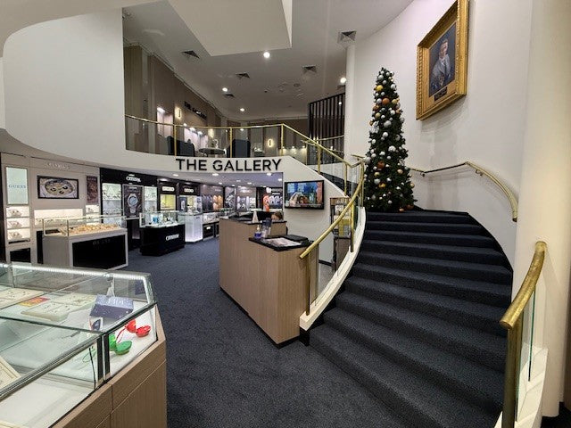 Wallace Bishop store interior inside a shopping centre
