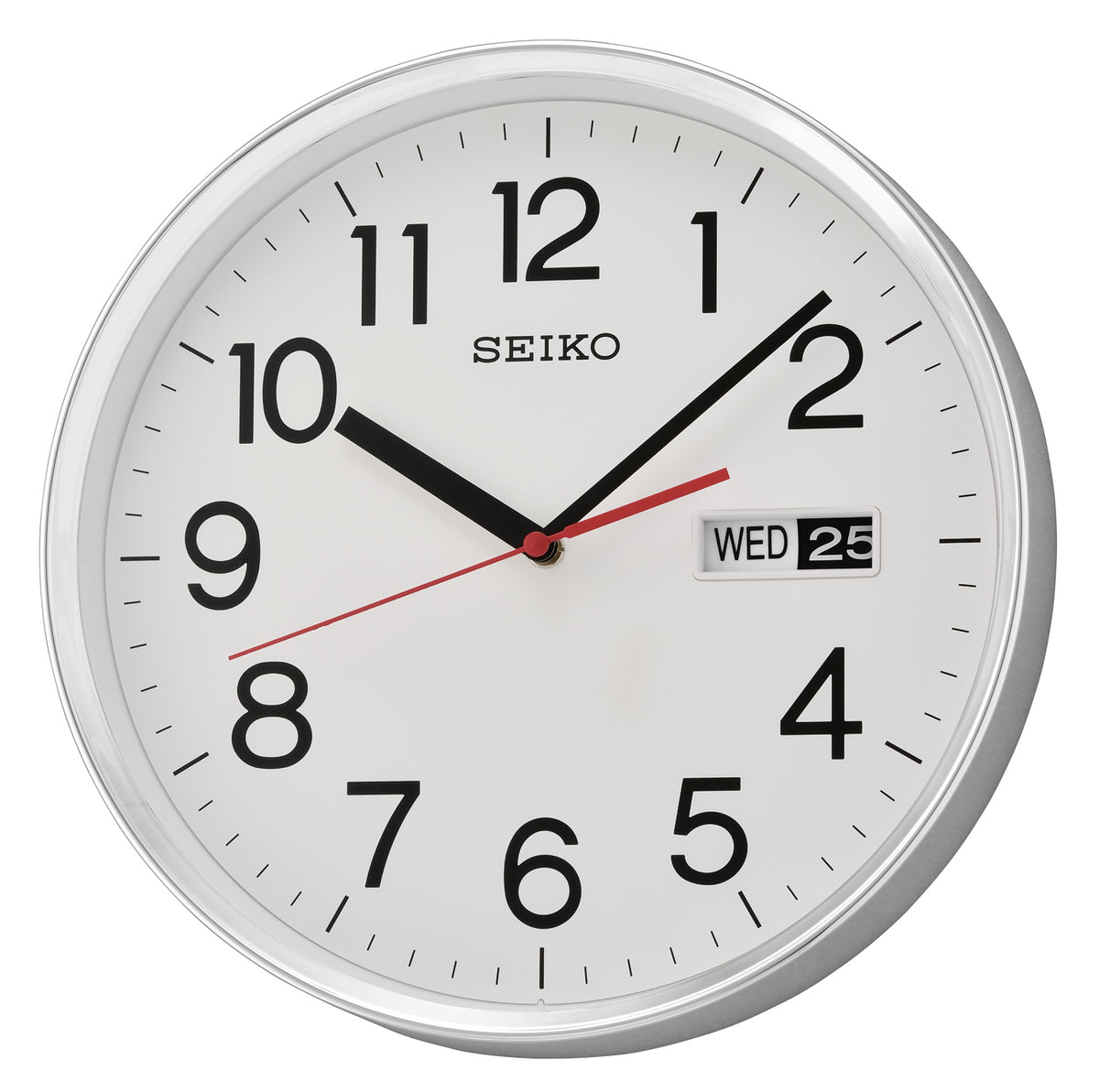 Seiko Round White Quartz Wall Clock QXF104-S