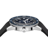 Rado Captain Cook 39mm R32223229 side profile – polished stainless steel case, rotating ceramic bezel, box-shaped sapphire crystal, screw-down crown, 12mm case profile