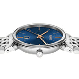 Rado Florence 30mm R48913203 side profile – slim 7.8mm polished stainless steel case, stainless steel crown, curved sapphire crystal with bevelled silver-coloured frame