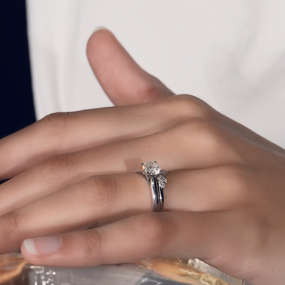 Rendition 1ct Diamond Solitaire Engagement Ring in 9ct White Gold