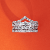 0.15ct TW Diamond Chevron Ring in 9ct White Gold