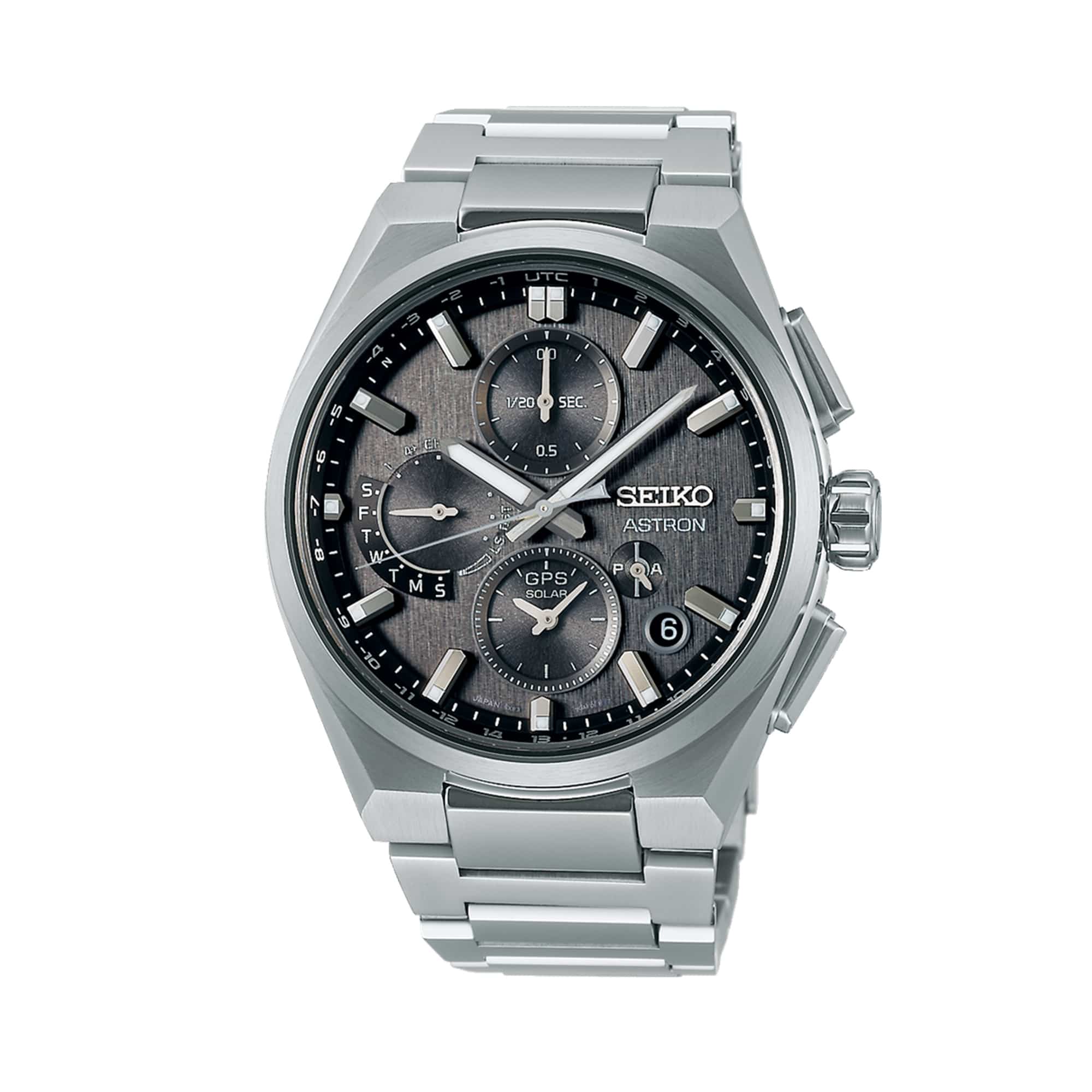 Seiko Astron Men's 42mm Solar GMT Watch SSH163J – Wallace Bishop