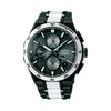 The Seiko Astron Limited Edition Solar GPS Men's 43.40mm Watch SSH185J features a dial with a horizontal intermittent line pattern and light green accents. The 43.4mm titanium case is fitted with dual-curved sapphire crystal and a white ceramic bezel.