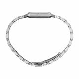The Seiko Conceptual Women's 26mm Stainless Steel Quartz Watch SWR073P shows its 26mm stainless steel case with a pull-out crown.