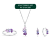 Purple & Pink Cubic Zirconia Scattered Set