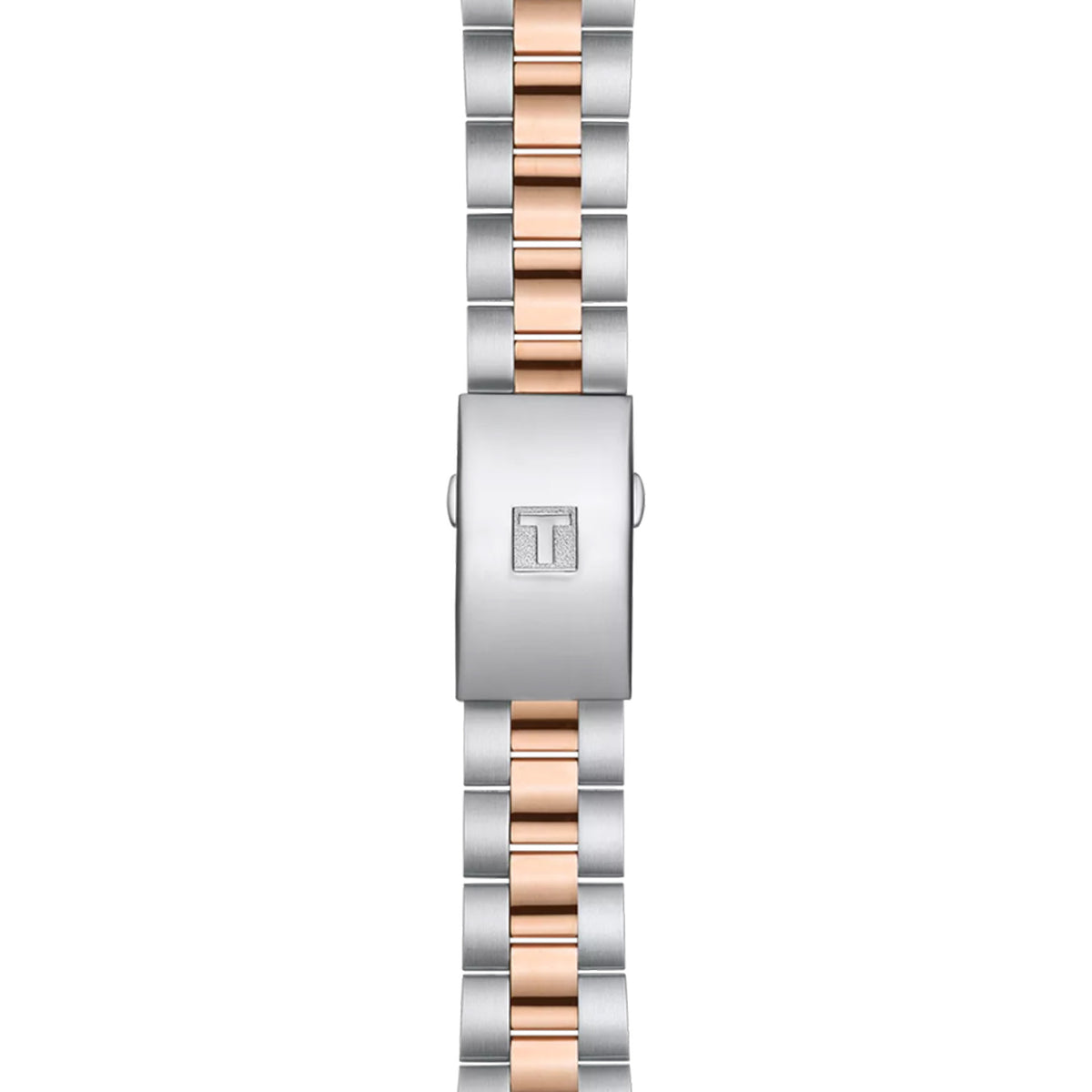 Tissot PR 100 Sport Chic Chronograph 38mm T101.917.22.116.00 caseback view – solid stainless steel with rose gold PVD coating, Swiss made quartz chronograph movement, water resistant to 100m, model reference T101.917.22.116.00