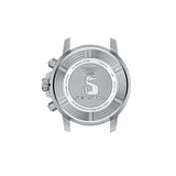 Tissot Seastar 1000 45.5mm T120.417.11.041.03 caseback view – 316L stainless steel screw-down caseback, Swiss made quartz chronograph movement, water resistant to 300m, model reference T120.417.11.041.03