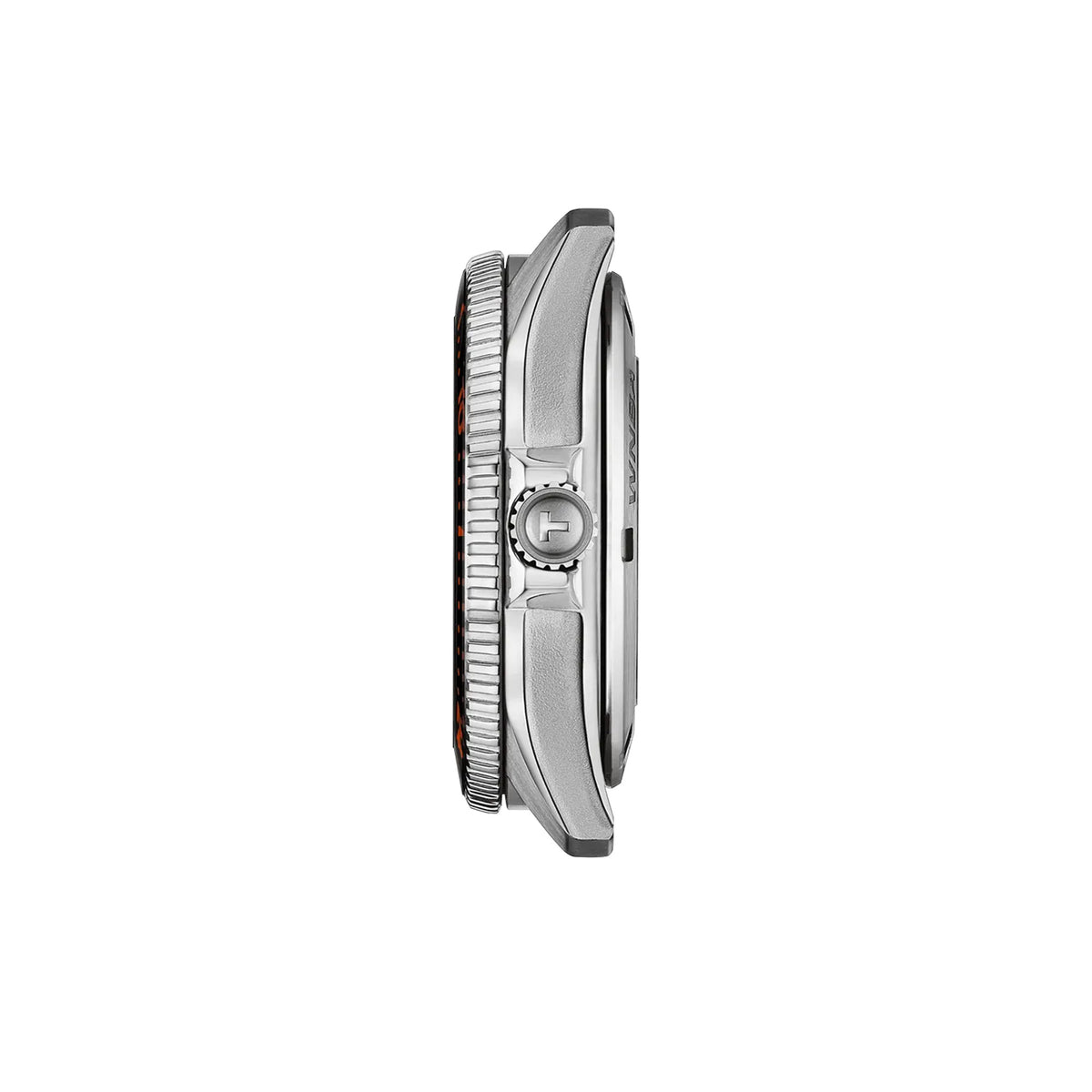 Tissot Seastar 1000 Wilson WNBA 40mm T120.807.17.051.00 side profile – 316L stainless steel case, screw-down crown, sapphire crystal with antireflective coating, rotating bezel