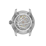 Tissot Seastar 1000 Wilson WNBA 40mm T120.807.17.051.00 see-through screw-down caseback – Powermatic 80 automatic movement visible, silk-printed WNBA detail on caseback glass, Swiss made, water resistant to 300m