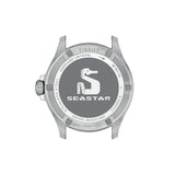 Tissot Seastar 1000 GMT 40mm T120.852.11.051.00 screw-down engraved caseback – 316L stainless steel, Swiss made, water resistant to 300m / 30 bar, model reference T120.852.11.051.00