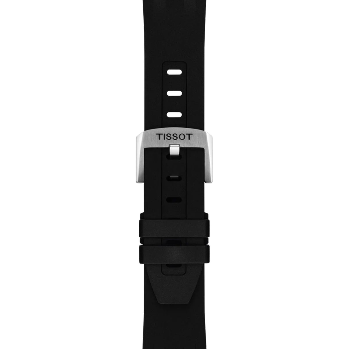 Tissot Supersport Chrono 42mm T125.417.27.051.00 strap detail – silicone strap with interchangeable quick-release system