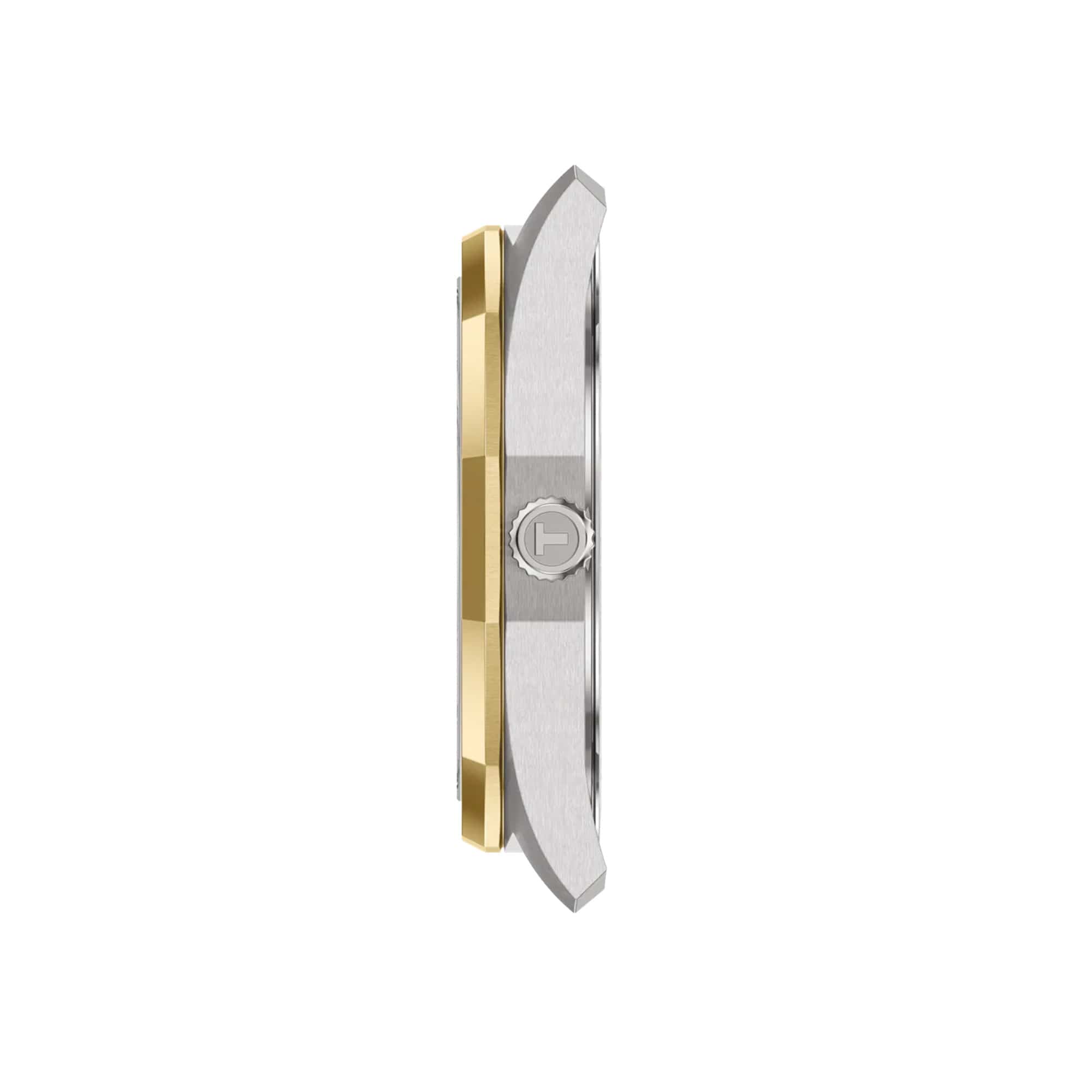Side view of the Tissot PRC 100 Solar 39mm unisex watch