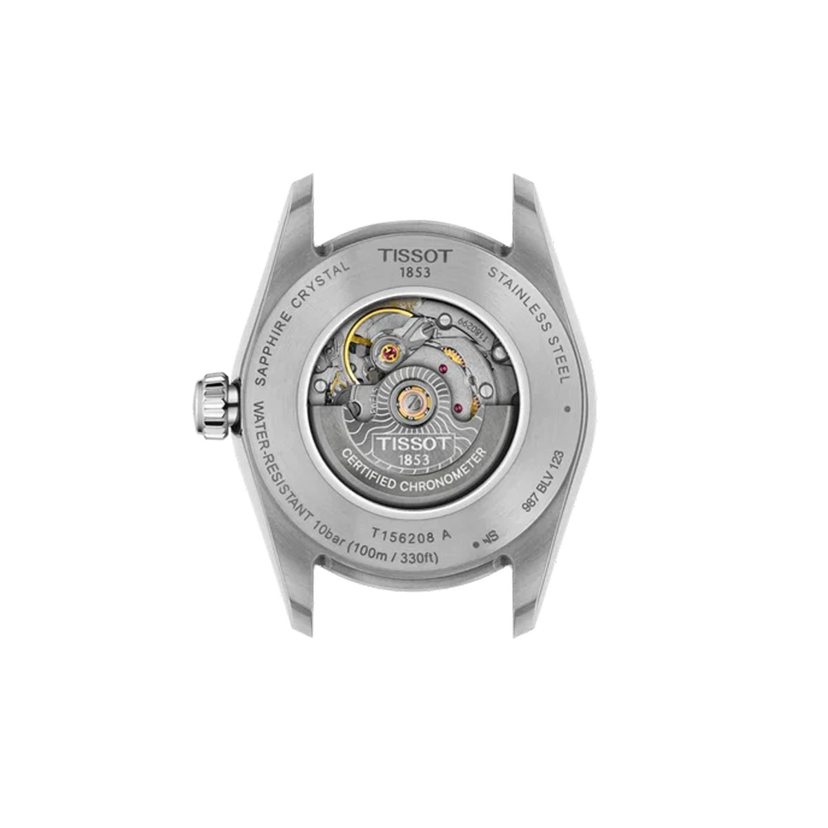 Tissot Ballade Powermatic 48 COSC 30mm T156.208.22.033.01 see-through caseback – Powermatic 48 automatic movement visible, COSC-certified chronometer, Swiss made, water resistant to 100m