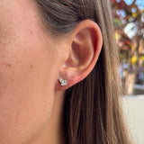 0.50ct TDW Lab-Grown Diamond Cluster Stud Earrings in 9ct White Gold