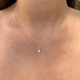 0.75ct TW Round Brilliant Cut Lab-Grown Diamond Pendant and Earrings Set in 9ct White Gold