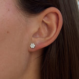 0.77ct TW Cluster Lab-Grown Diamond Pendant and Earrings Set in 9ct White Gold