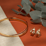 Three Tone Hoop Earrings in 9ct Yellow, White & Rose Gold