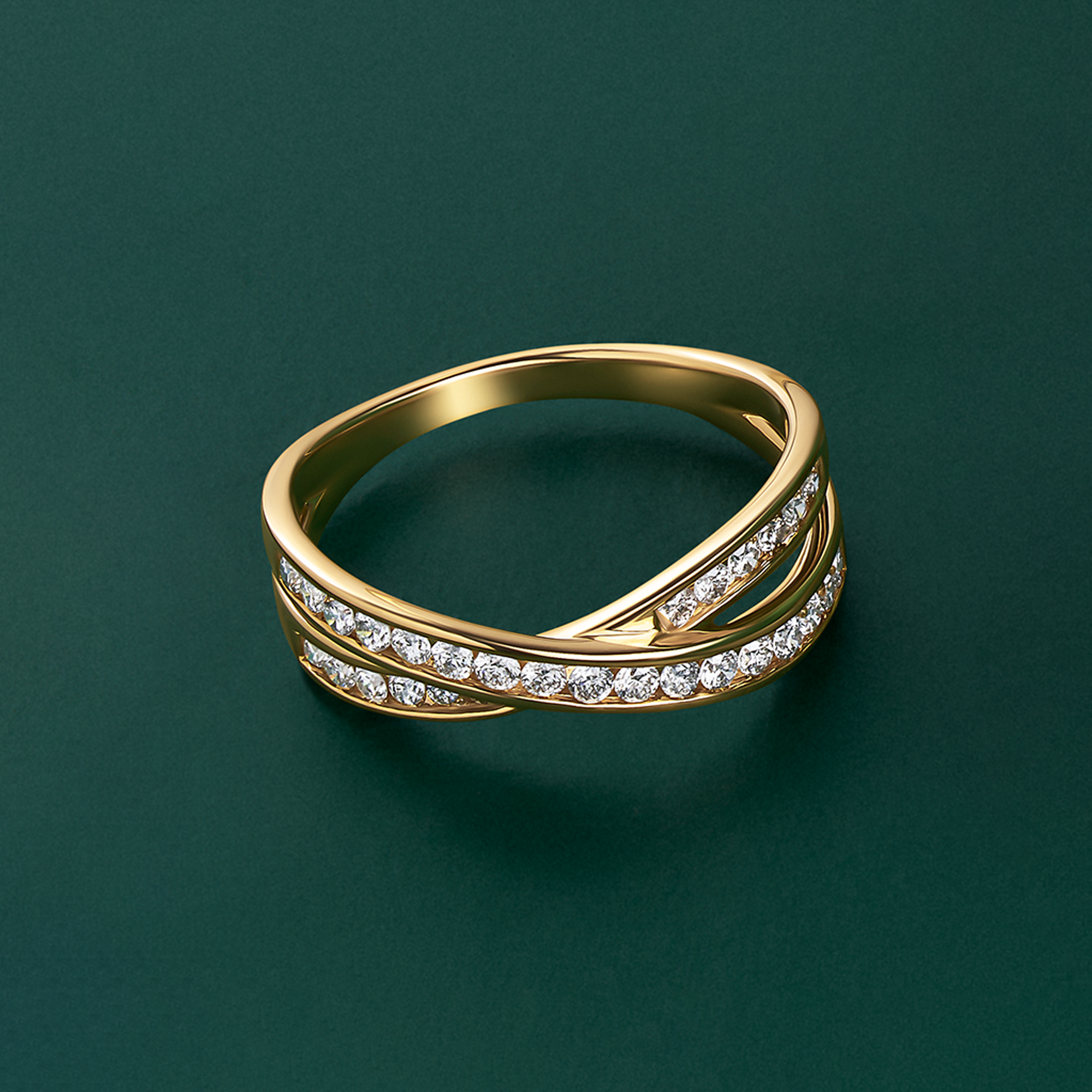 0.50ct TDW Diamond Weave Ring in 9ct Yellow Gold