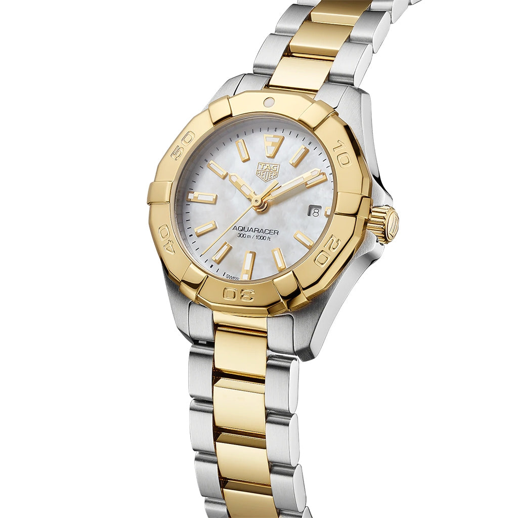 TAG Heuer Aquaracer Women's 27mm Stainless Steel & Yellow IP Two-Tone Quartz Watch WBD1420.BB0321