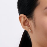 0.02TDW Round Diamond Hummingbird Stud Earrings in 9ct Yellow Gold