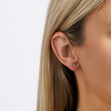 Small Illusion Set Diamond Stud Earrings in 9ct Yellow Gold