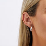 Twisted Hoop Earrings in Sterling Silver