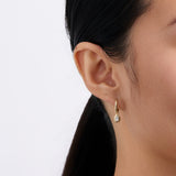 0.30TDW Pear-Cut Lab-Grown-Diamond Double Bezel Drop Earrings in 9ct Yellow Gold