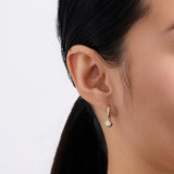 0.30TDW Round Lab-Grown-Diamond Double Bezel Drop Earrings in 9ct Yellow Gold