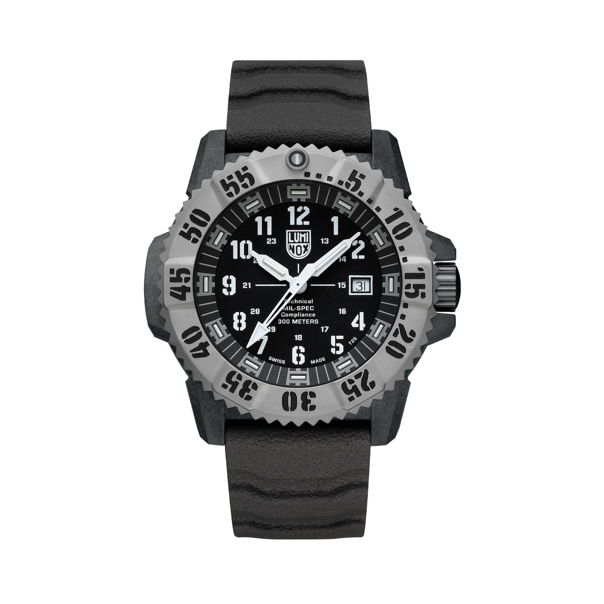 Luminox MIL-SPEC Men's 46mm Carbonox+ Swiss Quartz Military Dive Watch Set, Black Dial, Titanium Bezel, Rubber & Camo Straps, 300m XL.3351.1.SET