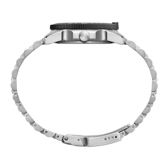 Side Profile of a Stainless Steel Luminox Watch