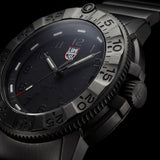 Luminox Navy SEAL Foundation Men’s 43mm Quartz Watch XS.3228.NSF. This Navy SEAL Foundation 3220 Series dive watch features a black dial, a gunmetal steel bracelet and 200m water resistance.
