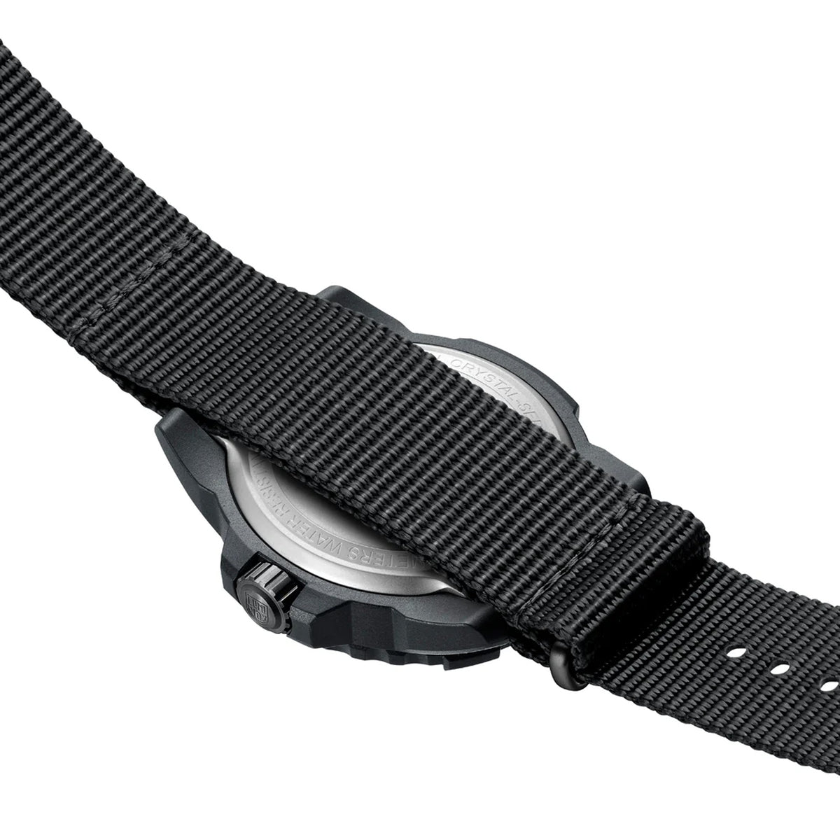 Back view of the Luminox Navy SEAL Foundation Men's 45mm Quartz Watch XS.3517.NSF.SET with nato band