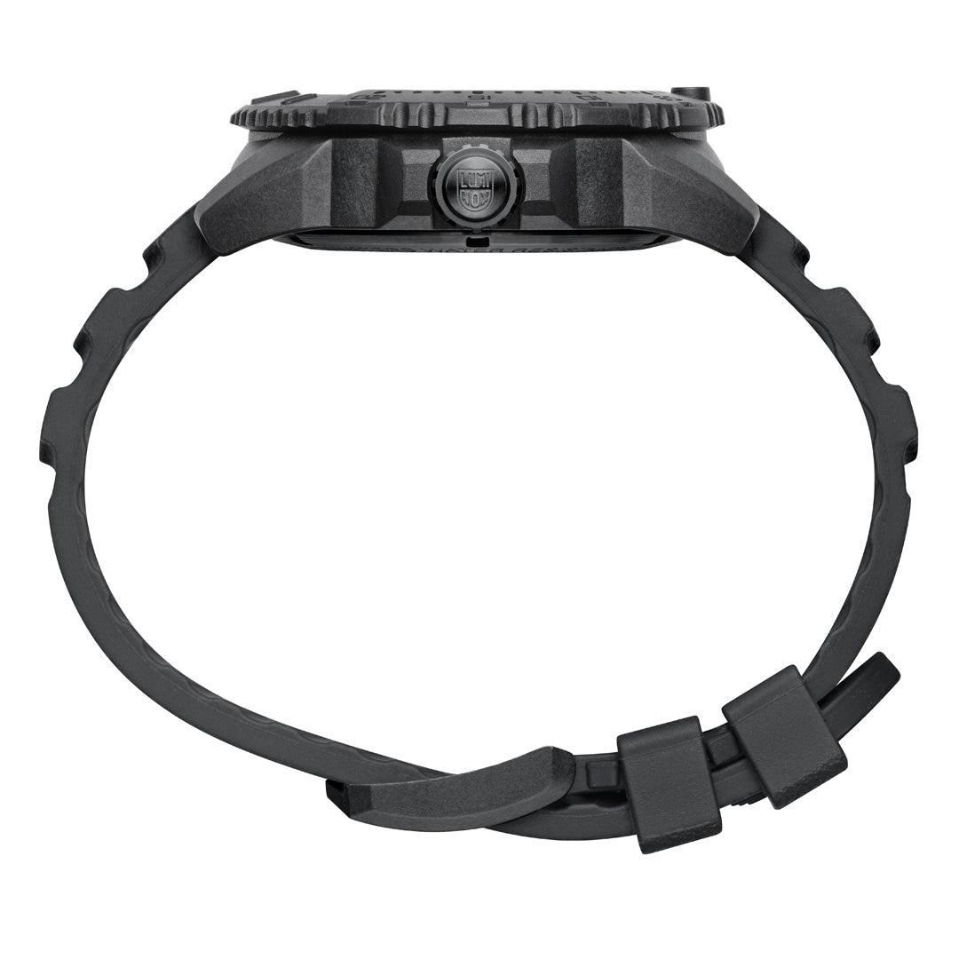 Side Profile of a Black Luminox Watch