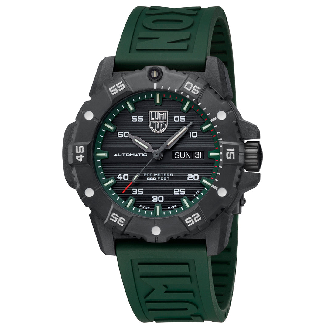 Luminox Watch with Green Band and Black Case