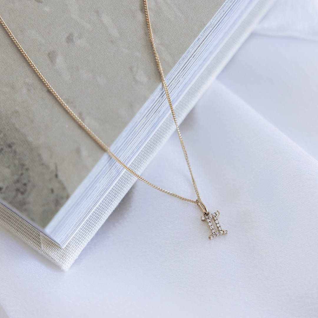 Diamond Star Sign Pendant in 9ct Yellow Gold