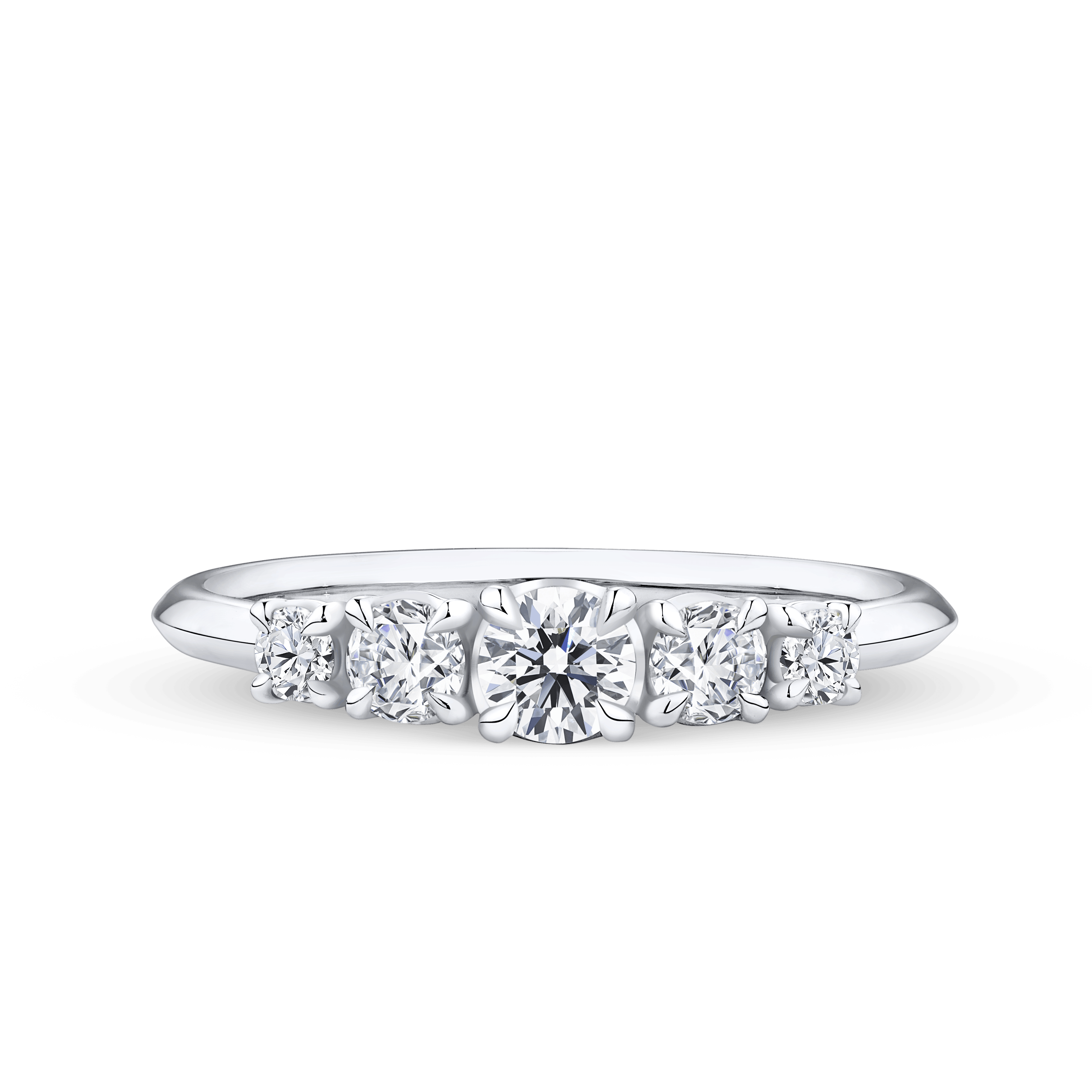 Amāre® 0.50 Carat TW Diamond Five Stone Ring set in Platinum