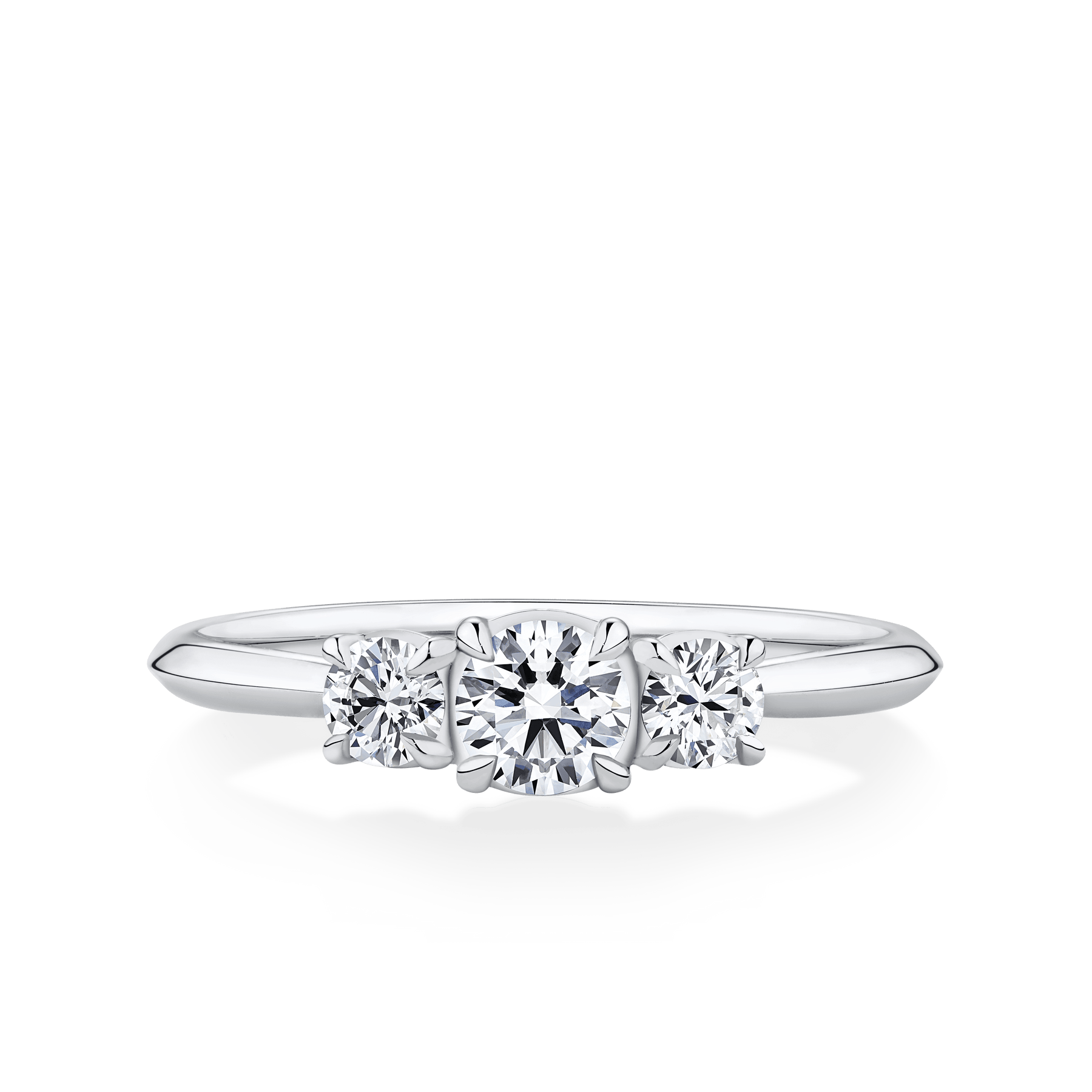 Amāre 0.50 Carat TW Diamond Three Stone Engagement Ring set in Platinum - Wallace Bishop