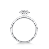 Amāre® 0.70 Carat TW Diamond Halo Engagement Ring set in Platinum