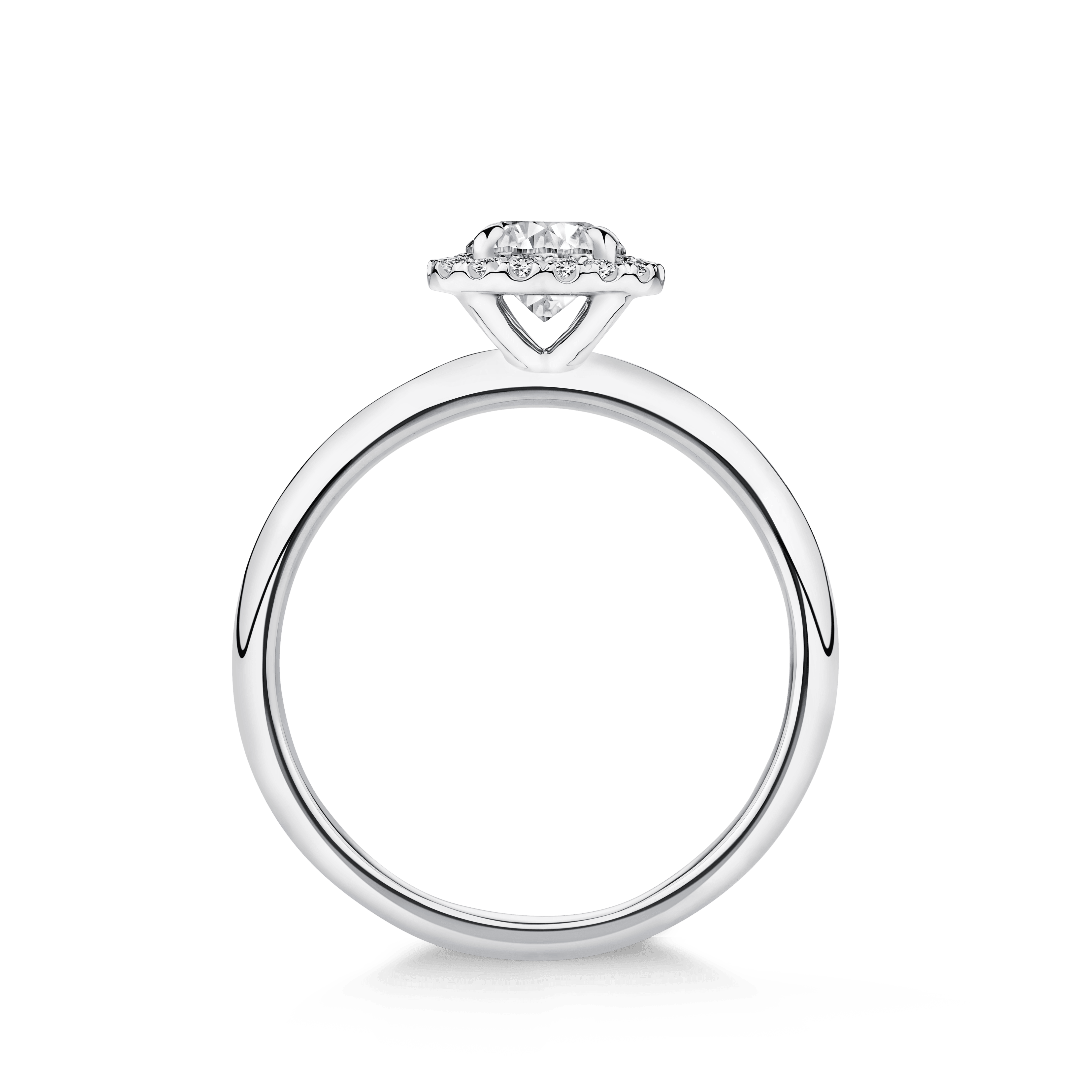 Amāre® 0.70 Carat TW Diamond Halo Engagement Ring set in Platinum