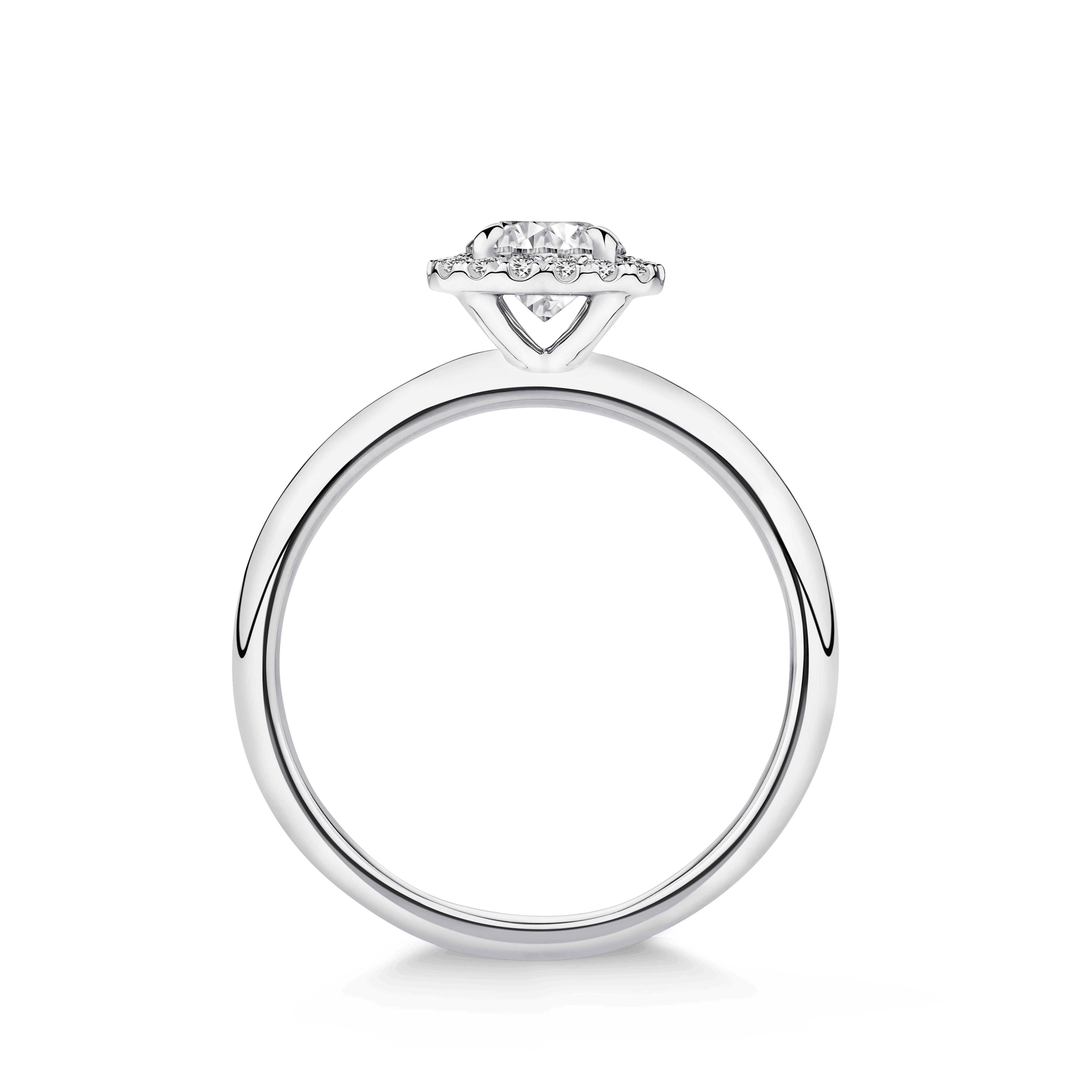 Amāre® 0.70 Carat TW Diamond Halo Engagement Ring set in Platinum