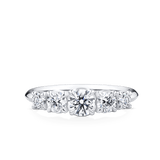 Amāre® 1.00ct TW Round Brilliant Cut Diamond Five Stone Ring in Platinum